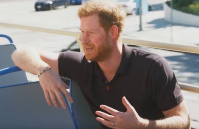 Pangeran Harry dalam acara The Late Late Show with James Corden. Foto: dok. YouTube