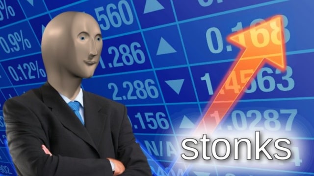 Meme stonks. Foto: Twitter
