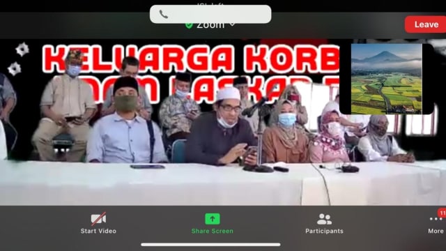 Keluarga 6 laskar pengawal Rizieq yang terlibat baku tembak lakukan Mubahala. Foto: Dok. Istimewa