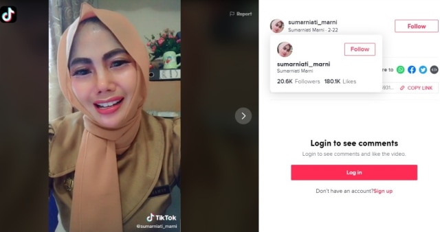 Tangkapan layar wanita berseragam PNS berwarna cokelat mengkilap.
Foto: Dok. Istimewa