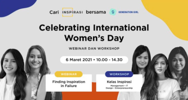 Webinar dan workshop Cari INSPIRAsi Bersama Generation Girl.
 Foto: Dok. Generation Girl