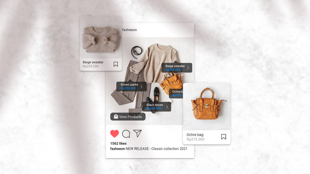 Ilustrasi fitur Instagram Shopping (Sumber: TokoTalk)