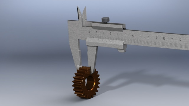 Ilustrasi menggunakan jangka sorong. Sumber: Pixabay