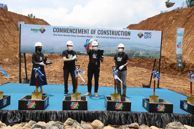 Executive Chairman MNC Group, Hary Tanoesoedibjo dalam peletakan batu pertama pusat seni dan musik di Lido City.  Foto: Dok. MNC