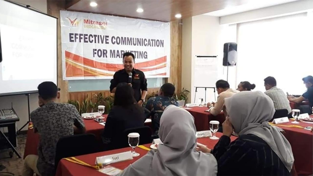 David Tanos, saat memberikan pelatikan di salah satu even.(dok/pribadi).
