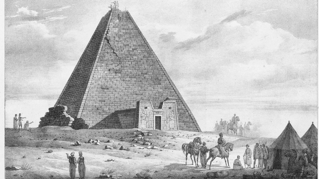 Piramida Meroë sebelum dihancurkan oleh Giuseppe Ferlini | Wikimedia Commons