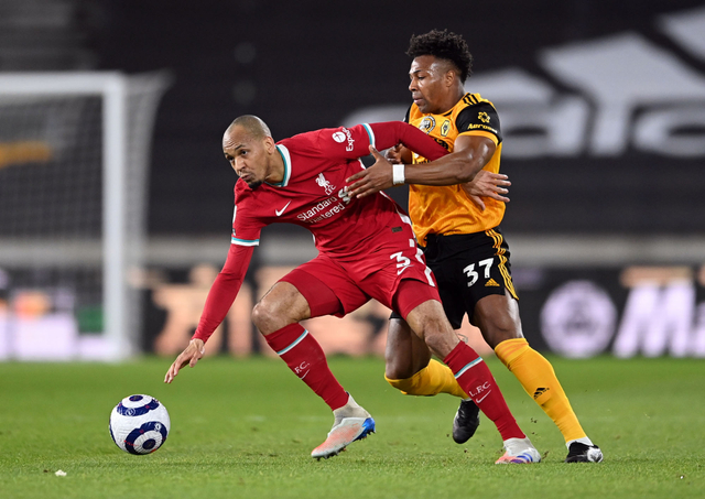 Pertandingan Liga Premier antara Wolverhampton Wanderers melawan Liverpool di Stadion Molineux, Wolverhampton, Inggris - 15 Maret 2021. Foto: Pool via REUTERS