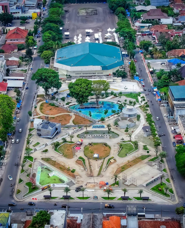 Potret Taman Gajah (elephant park) dari udara | Foto : Instagram @viewaround_project
