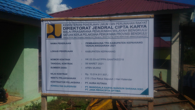 Papan Informasi Pekerjaan Proyek. Source: Dok. Pribadi