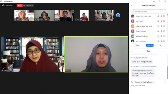 Webinar Klub Fashion komunitas TDA.(dok/TDA).