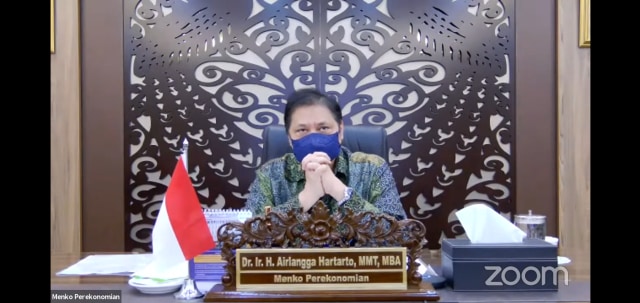 Menko Bidang Perekonomian Airlangga Hartarto. Foto: YouTube/Perekonomian RI 