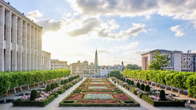 The mont des arts park in brussels, belgium Foto: Freepik