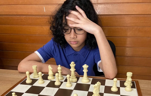 Satria Duta, pemain catur cilik. Foto: Istimewa/Dok Pribadi Keluarga Duta Satria