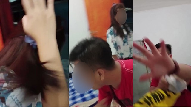 Kolase rekaman video viral dugaan perselingkuhan oknum polisi dengan istri pria yang merekam video tersebut