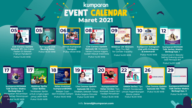 Calendar Event Maret. Foto: kumparan