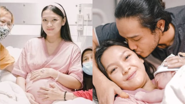 Proses melahirkan Ana Riana foto: Nafas Pertama via Instagram @anariana27