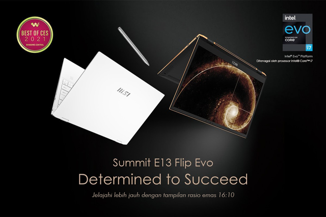 Laptop MSI Summit E13 Flip Evo. Foto: Dok. MSI