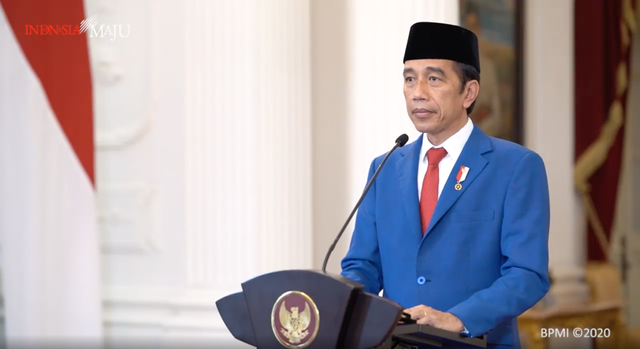 Presiden Joko Widodo dalam Sidang Majelis Umum ke-75 PBB, Rabu (24/9/2020). (TANGKAP LAYAR VIDEO PIDATO PRESIDEN JOKO WIDODO/INSTAGRAM @JOKOWI)