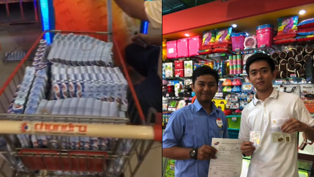 Pria tukar tiket dengan emas batangan. (Foto: @bocahlangka/TikTok)