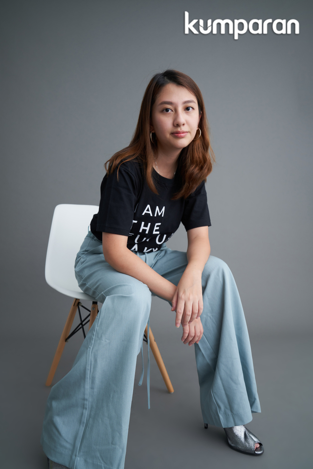 Abigail Limuria, Co-Founder Lalita Project untuk rubrik The Future Makers kumparanWOMAN. Foto: Norman Fideli, Stylist: Anantama Putra, Celana: Pomelo.