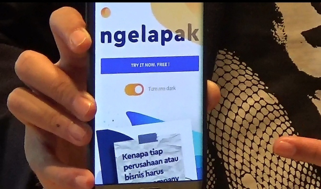 Tampilan aplikasi Ngelapak.