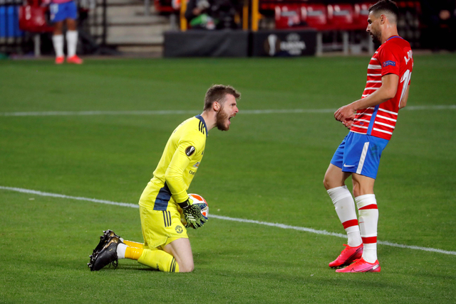 Pertandingan antara Granada vs Manchester United di Nuevo Estadio de Los Carmenes, Granada, Spanyol. Foto: Jon Nazca/Reuters