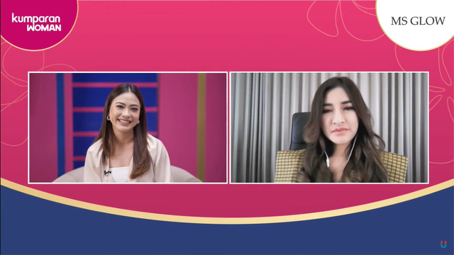 Virtual Conference Women's Week 2021 sesi Empowering Beauty, Dari Perempuan untuk Perempuan bersama Shandy Purnamasari, Founder MS GLOW. Foto: kumparan