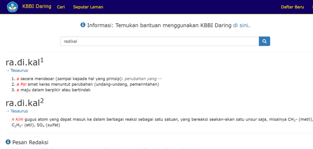 Radikal versi KBBI.