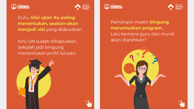 Ilustrasi akibat UN dihapus. Selengkapnya di Instagram @SekolahMerdekaBelajar.