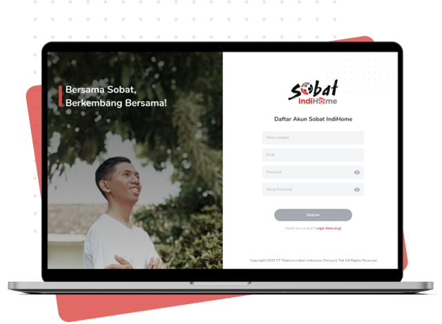 Laman untuk mendaftar program Sobat IndiHome. (Foto: sobat.indihome.co.id)