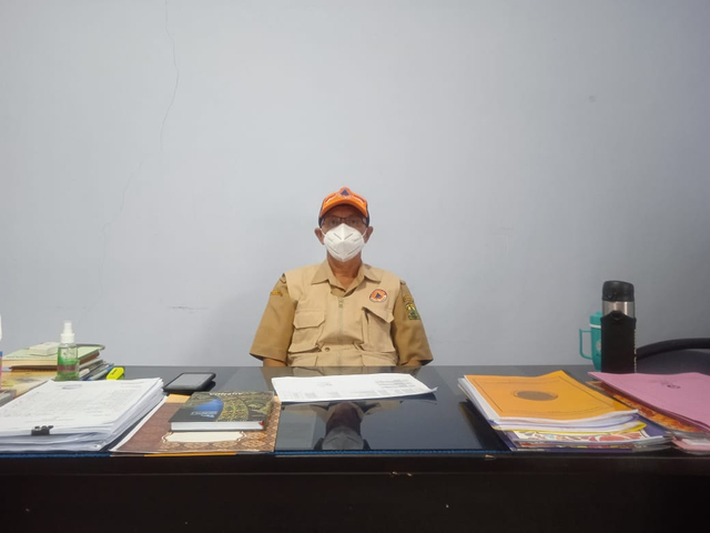Keterangan fto : Kepala Pelaksana BPBD Kabupaten Manggarai, Liiber Habut.