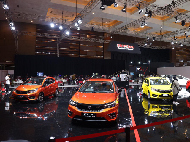 Booth Honda di IIMS Hybrid 2021. Foto: Ghulam Muhammad Nayazri / kumparanOTO