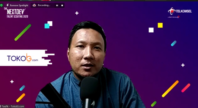 Taufik Ardi, CEO TokoIg.com saat memberikan pelatihan bertemakan Sales Booster and Marketing, Rabu, 13 April 2021. 
