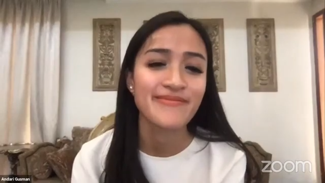 Andari Gusman dok tangkap layar Milenial Fest 2021