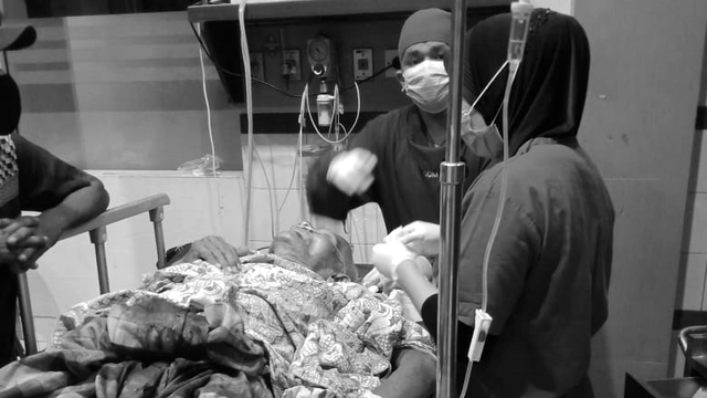 Korban pembacokan anak di Deli Serdang saat menjalani perawatan di rumah sakit. Foto: Dok. Istimewa