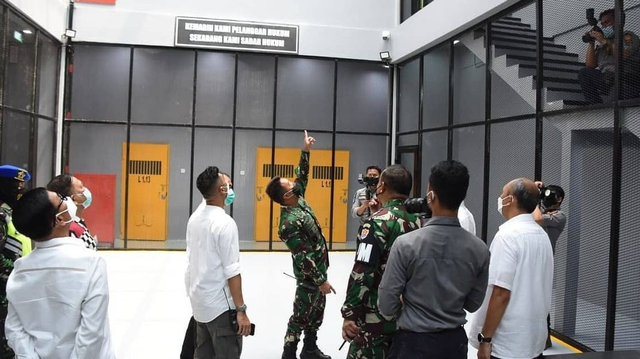 Kepala Staf Angkatan Darat Jenderal TNI Andika Perkasa, meresmikan "Smart" Instalasi Tahanan Militer pertama TNI AD di Markas Pomdam Jaya, Jakarta Selatan, Selasa (20/4). Foto: Instagram/@kodamjayakarta