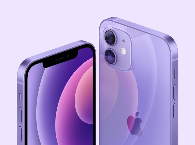 iPhone 12 dengan warna ungu terbaru. Foto: Apple