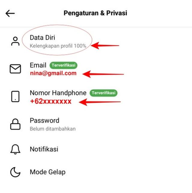 Cara Melengkapi Profil di kumparan