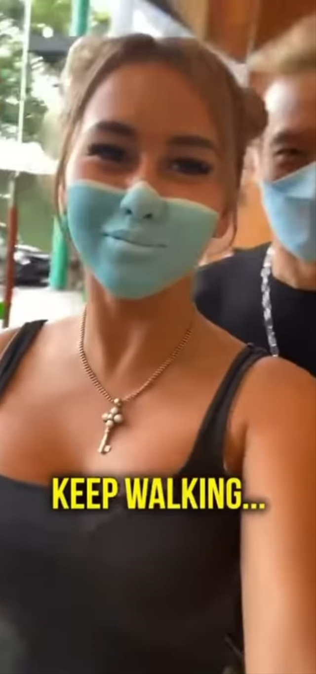 Viral bule melukis masker di wajah demi mengeleabui satpam Foto: Instagram @niluhdjelantik
