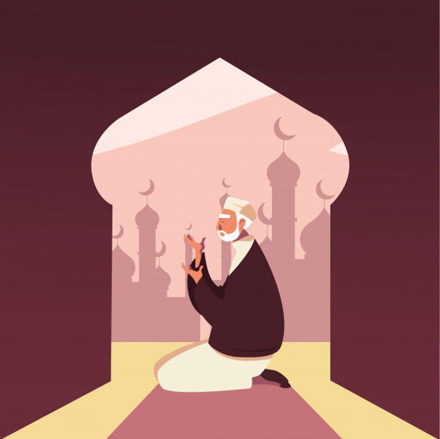 ilustrasi sholat witir, sumber gambar: https://www.freepik.com/