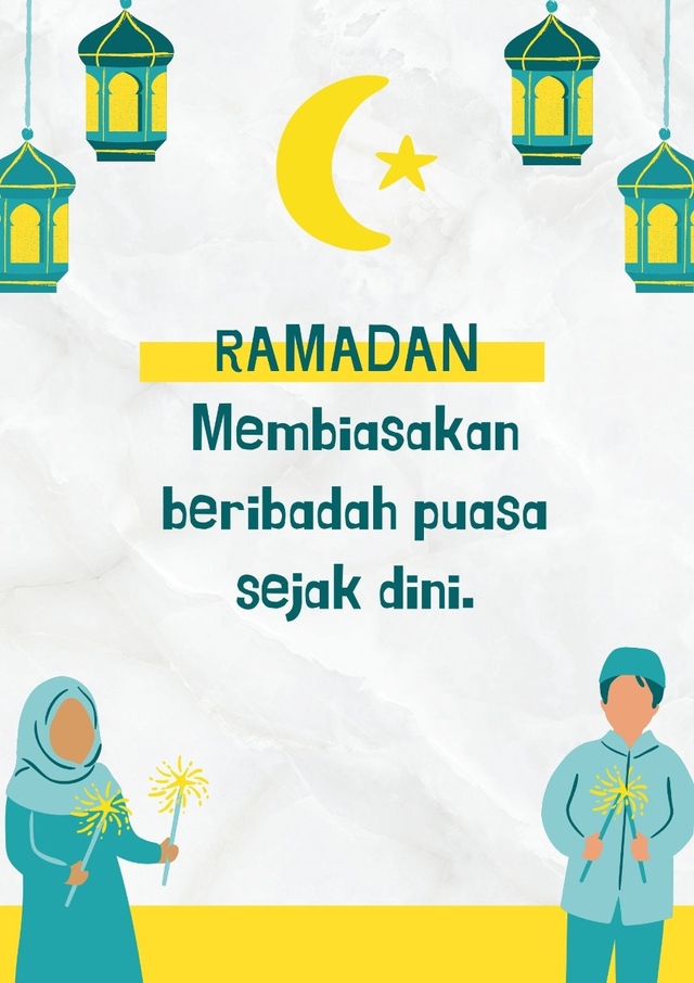 Mengajarkan anak untuk beribadah puasa. foto by Amalia Putri