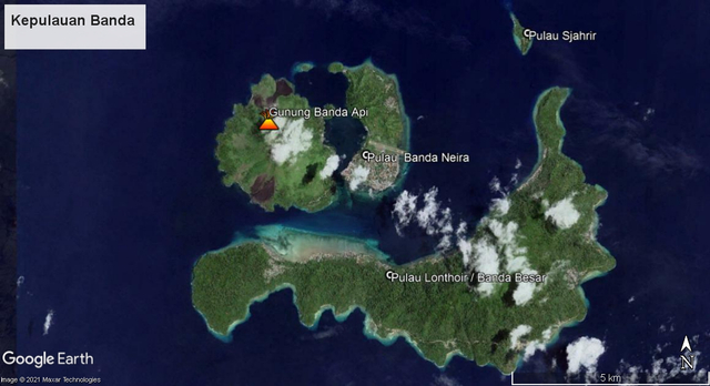 Citra Satelit Kepulauan Banda Maret 2021 Modifikasi Roni Marudut S
