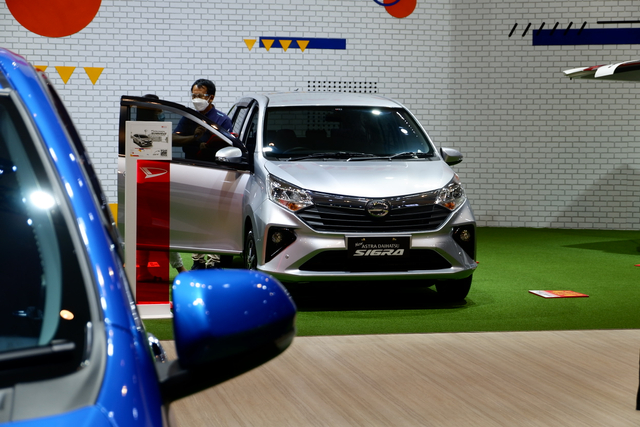 Daihatsu Sigra di IIMS Hybrid 2021. Foto: Aditya Pratama Niagara/kumparan
