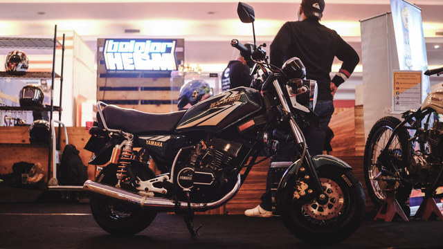 Modifikasi Yamaha RX-King versi mini. Foto: Bangkit Jaya Putra/kumparan