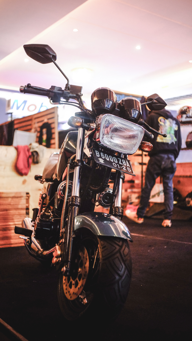 Modifikasi Yamaha RX-King versi mini. Foto: Bangkit Jaya Putra/kumparan