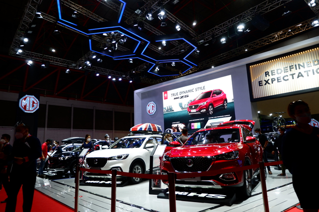 Booth MG di IIMS Hybrid 2021. Foto: Aditya Pratama Niagara/kumparan