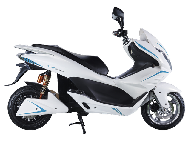 Tampilan samping Treeletrik T90 yang mirip honda PCX. Foto: Treeletrik