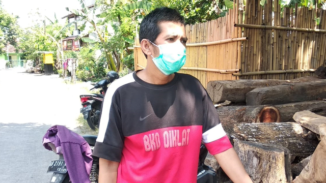 Bandiman (36) ayah dari anak berinisial N (8) meregang nyawa usai menyantap takjil sate ayam di Sewon, Kabupaten Bantul, Minggu (25/4).  Foto: Dok. Istimewa