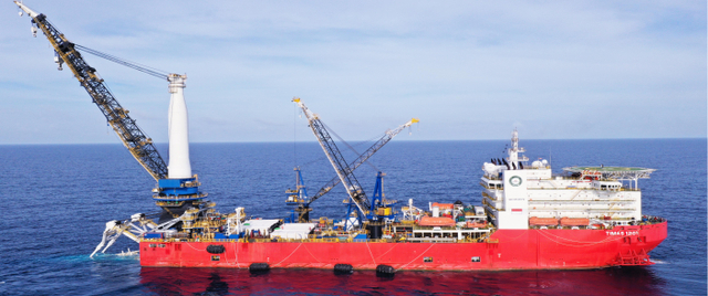 Kapal Timas 1201 yang akan digunakan untuk mengangkat KRI Nanggala-402. Foto: PT Timas Suplindo