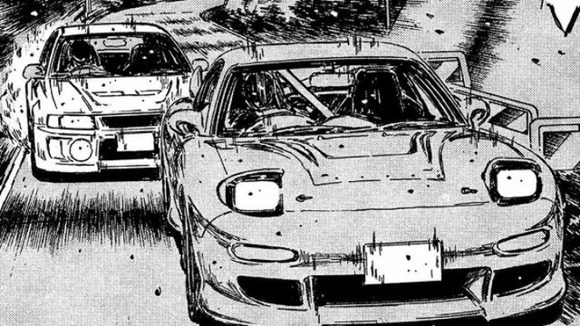 ilustrasi balapan di gunung Akina dalam anime Initial D (sumber: instagram.com/@publicroadracer)